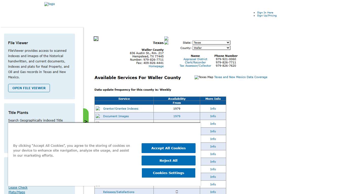 Search Waller County Public Property Records Online CourthouseDirect.com